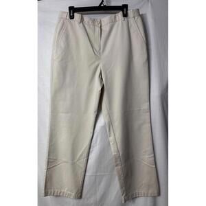 NWT L.L. Bean Womens Classic Fit Straight Leg Twill Pants Slacks Trousers 12P